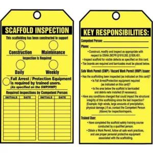 ACCUFORM SIGNS TRS318PTP Inspection Tag 5-3/4 x 3-1/4 - Pack Of 25 | AD4TQC 43Z267