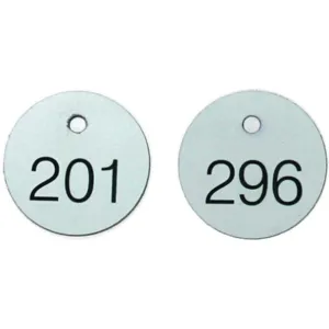 ACCUFORM SIGNS TDG300WT Numbered Tags 1-1/8 N Round 1100 - Pack Of 100 | AE9MZC 6KXP9