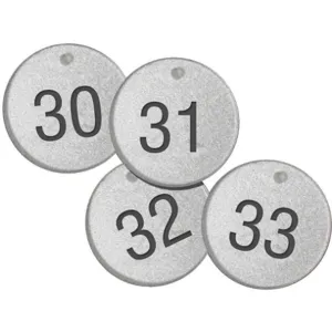 ACCUFORM SIGNS TDL150 Numbered Tags 1-1/2 Inch Round 1 To 25 - Pack Of 25 | AE9MYJ 6KXN2