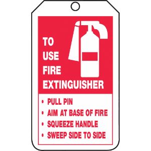 ACCUFORM SIGNS TRS218PTP Fire Extinguisher Tag 5-3/4 inch Height PK25 | AH9UCH 41CN14
