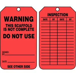 ACCUFORM SIGNS TRS322PTP Warning Tag 5-3/4 x 3-1/4 - Pack Of 25 | AD4TQJ 43Z276