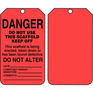 ACCUFORM SIGNS TSS101CTP Danger Tag 5-3/4 x 3-1/4 - Pack Of 25 | AD4TQN 43Z282