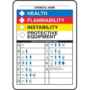 ACCUFORM SIGNS ZFD841VA Chemical Label 7 Inch Width 10 Inch Height | AF4PHK 9E576