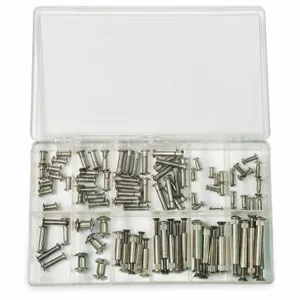 ACCURATE MANUFACTURED PRODUCTS GROUP Z4401-KIT Barrel Bolt Assortment, 10 Sizes, 18-8 Stainless Steel, 90 Pieces | AC4AMU 2YAR6