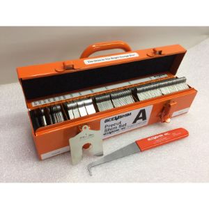 ACCUSHIM A-FULL KIT Vollständiges Shim-Kit, 2 x 2 Zoll Größe, mit Shim-Extraktor, 260 Teile, Edelstahl | CE8EMZ