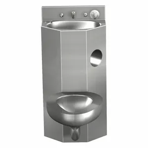 ACORN 1418-CT-1-04-M-PHR-C01 Prison Toilet And Sink Combination Unit, 12 Inch Rough-In, 1.6 gpf, Elongated Bowl | CJ3BMW 1JZL8