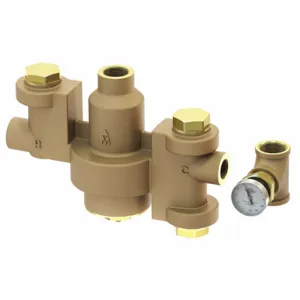 ACORN ET71-1-OTG Thermostatic Mixing Valve, ET71, Brass, 1/2 Inch Inlet Size, NPT Inlet, NPT Outlet | CN8ARH 444P85