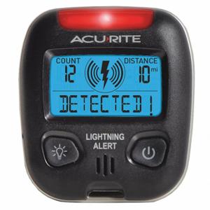 ACURITE 02020CA1 Blitzdetektor, 0 bis 25 Meilen, akustisch und visuell | CN8BMP 53DR03