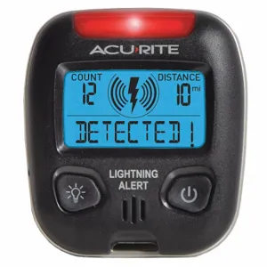 ACURITE 02020CA1 Lightning Detector, 0 to 25 mi, Audible and Visual | CN8BMP 53DR03