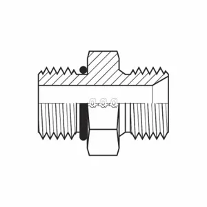 ADAPT-ALL 9006-1212 Hydraulic Hose Adapter, 3/4 x 3/4 Inch Fitting Size, Male x Male, ORB x BSPP, Rigid | CN8CAK 55DR47