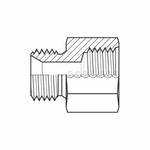 ADAPT-ALL 9036-0404 Hydraulic Hose Adapter, 1/4 x 1/4 Inch Fitting Size, Female x Male, ORB x BSPP, Rigid | CN8BXA 55DT65