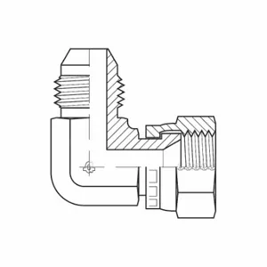 ADAPT-ALL 9292-0808 Hydraulic Hose Adapter, 1/2 x 1/2 Inch Fitting Size, Male x Female, JIS x JIS, Swivel | CN8BVV 55DU90