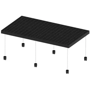 ADD-A-LEVEL A6636 Work Platform Panel, 66 x 36, Black | AG8ENV