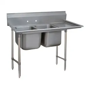 ADVANCE TABCO 9-2-36-36R Regaline Sink, 2-Cpt., Right-Hand, 20 Inch F-To-B X 16 Inch | CD7NNQ