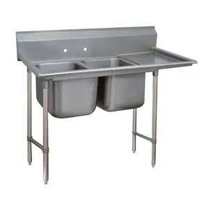 ADVANCE TABCO 93-62-36-18R Regaline Sink, 2-Cpt., Right-Hand, 24 Inch F-To-B X 18 Inch | CD7PCC