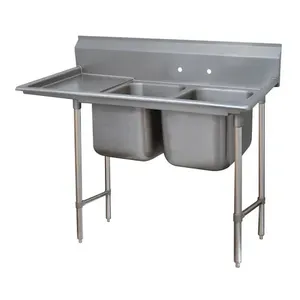 ADVANCE TABCO 93-62-36-24L Regaline Sink, 2-Cpt., Left-Hand, 24 Inch F-To-B X 18 Inch | CD7PCE