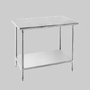 ADVANCE TABCO AG-2411 Work Table, 132 X 24 Inch Size 16 Ga 430 Ss Top | CD7PRL