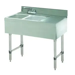 ADVANCE TABCO CRB-32L Sink Unit, 2-Cpt., 36 X 21 X 33 Inch Overall Size | CD7QKZ