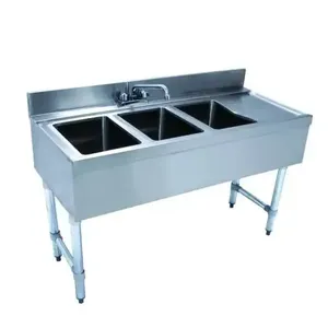 ADVANCE TABCO CRB-43L Sink Unit, 3-Cpt., 48 X 21 X 33 Inch Overall Size | CD7QLF