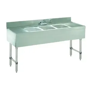 ADVANCE TABCO CRB-53C Sink Unit, 3-Cpt., 60 X 21 X 33 Inch Overall Size | CD7QLH