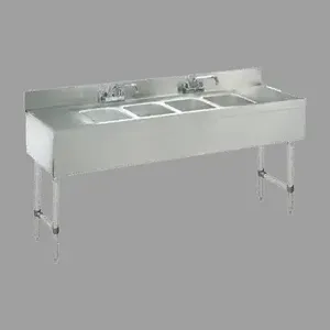 ADVANCE TABCO CRB-64C Sink Unit, 4-Cpt., 72 X 21 X 33 Inch Overall Size | CD7QLK