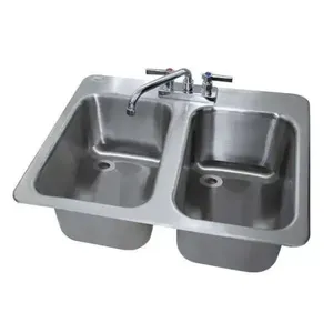 ADVANCE TABCO DBS-2 Bar Sink, Drop-In, 2-Cpt., 25-1/2 X 19 Inch Size | CD7QRT