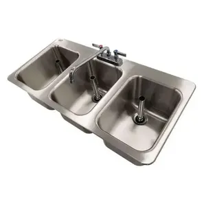 ADVANCE TABCO DBS-3 Bar Sink, Drop-In, 3-Cpt., 38 X 19 Inch Size | CD7QRU