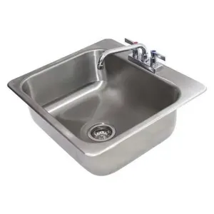 ADVANCE TABCO DI-1-208 Drop-In Sink, 1-Cpt., 20 X 16 Inch D F-To-B X 8 Inch D Bowl | CD7QTY