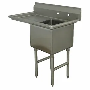 ADVANCE TABCO FC-1-1818-18L-X Scullery Sink Stainless Steel 24 Inch Width | AA3RZY 11U360