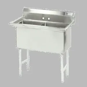 ADVANCE TABCO FC-2-1620 Fabricated Sink, 2-Cpt., No Drainboard, Size 16 X 20 X 14 Inch, 16 Ga 304 Ss | CD7TPZ