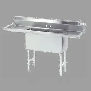 ADVANCE TABCO FS-2-1524-24RL Fabricated Sink, 2-Cpt., 24 Inch R And L Drainboards, Size 15 X 24 X 14 Inch, 14 Ga 304 Ss | CD7UEV