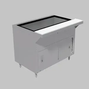 ADVANCE TABCO HDCPU-4-DR Heavy Duty Ice Cooled Serving Counter, 62-1/2 X 36-1/4 X 35 Inch Size | CD7VCT