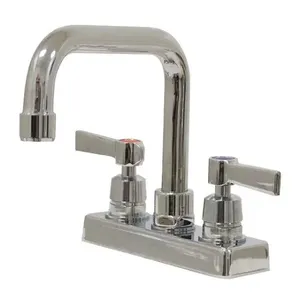 ADVANCE TABCO K-124 Faucet, Deck Mounted 4 Inch Oc, 6 Inch Swivel Inch D Inch Style Spout, Chrome Plated | CD7VMG