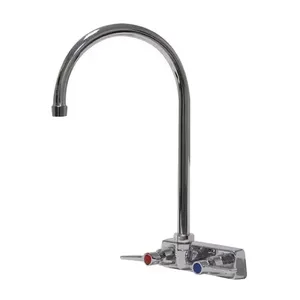 ADVANCE TABCO K-60 Faucet, 4 Inch O.C, Splash Mounted With 8-1/2 Inch Gooseneck Spout, Lead Free | CD7VTY