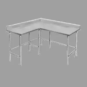 ADVANCE TABCO KTMS-245 Work Table, L-Shaped, 60 X 24 Inch And 60 X 24 Inch Size 14 Ga 304 Ss Top | CD7WDY