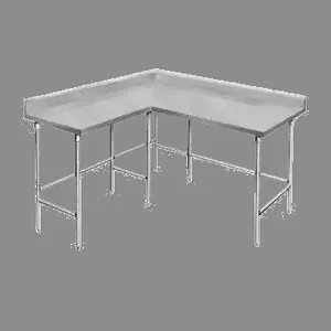 ADVANCE TABCO KTMS-247 Work Table, L-Shaped, 84 X 24 Inch And 60 X 24 Inch Size 14 Ga 304 Ss Top | CD7WEA