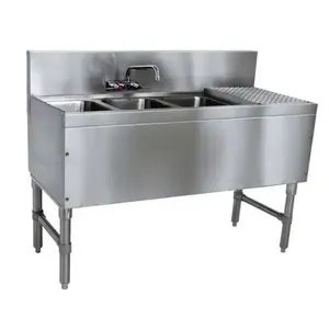 ADVANCE TABCO PRB-19-43L Prestige Underbar Sink Unit, 3-Cpt., 48 X 20 X 36 Inch Size, L-To-B | CD7XCD