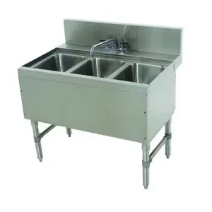 ADVANCE TABCO PRB-24-33C Prestige Underbar Sink Unit, 3-Cpt., 36 X 25 X 36 Inch Size, L-To-B | CD7XCW