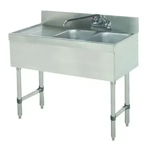 ADVANCE TABCO SLB-32R Special Value Sink Unit, 2-Cpt., 36 X 18 X 33 Inch Overall Size | CD7YJZ