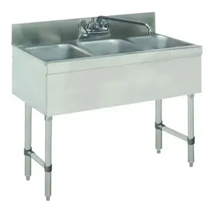 ADVANCE TABCO SLB-33C Special Value Sink Unit, 3-Cpt., 36 X 18 X 33 Inch Overall Size | CD7YKA