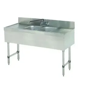 ADVANCE TABCO SLB-42C Special Value Sink Unit, 2-Cpt., 48 X 18 X 33 Inch Overall Size | CD7YKB