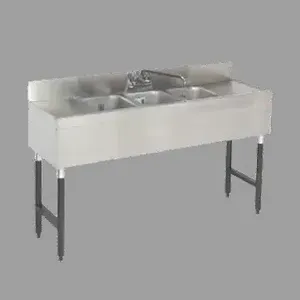 ADVANCE TABCO SLB-53C Special Value Sink Unit, 3-Cpt., 60 X 18 X 33 Inch Overall Size | CD7YKG