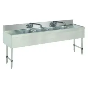 ADVANCE TABCO SLB-64C Special Value Sink Unit, 4-Cpt., 72 X 18 X 33 Inch Overall Size | CD7YKJ