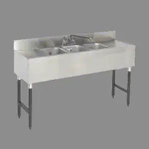 ADVANCE TABCO SLB-83C Special Value Sink Unit, 3-Cpt., 96 X 18 X 33 Inch Overall Size | CD7YKM