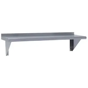 ADVANCE TABCO WS-12-72 Shelf, Wall-Mounted, 72 X 12 Inch Size, 1-5/8 Inch Fe, 18/430 Satin Finish Ss | CD8BXA