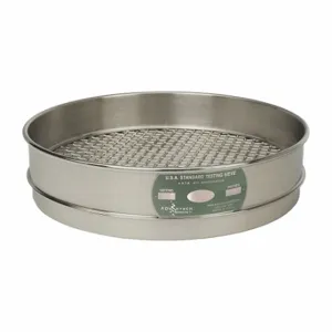 ADVANTECH 45SS12I Wire Cloth Laboratory Test Sieve, Wire Cloth Test Sieve, Stainless Steel, Stainless Steel | CN8CPG 787A90