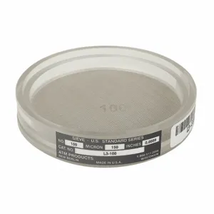 ADVANTECH L3-S30 Testing Sieve, Clear Acrylic Frame, Stainless Steel, Acrylic, #30 Mesh Size | CN8CMV 40PR23