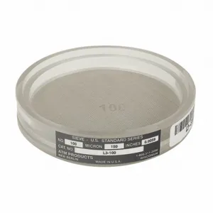 ADVANTECH L3-S45 Testing Sieve, Clear Acrylic Frame, Stainless Steel, Acrylic, #45 Mesh Size | CN8CMZ 40PR51