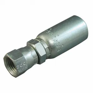 AEROQUIP 05E-606-5PK Hydraulic Crimp Fitting, Straight, Swivel, -6 Hose Dash Size, Steel, 5Pk | CJ2MHK 402F72