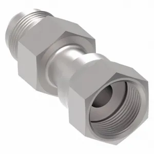 AEROQUIP FF2209T0606S Hydraulic Hose Adapter, 3/8 x 3/8 Inch Size, JIC x ORS, Swivel, Straight | CJ2MUL 55DY38